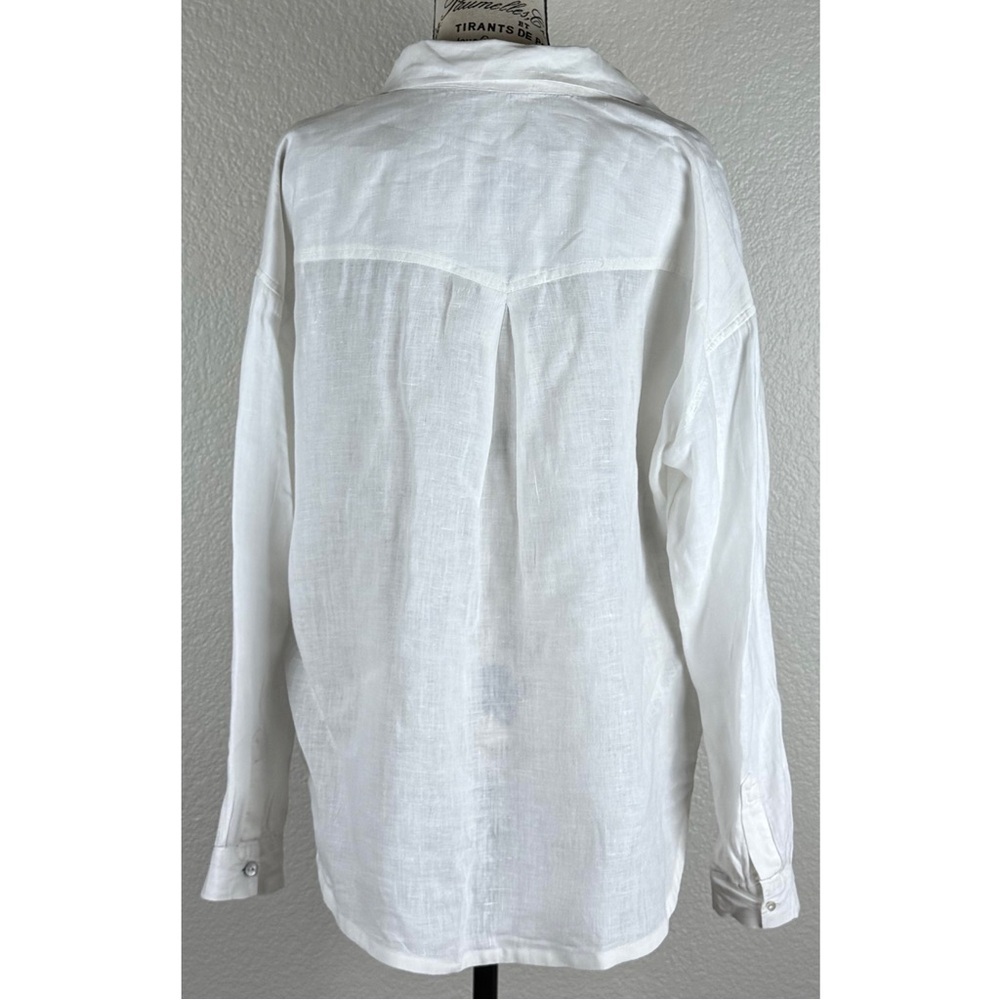 Sundance Women’s 100% Linen Boho Lagonlook Minimalist Blouse, size XS - Picture 6 of 8